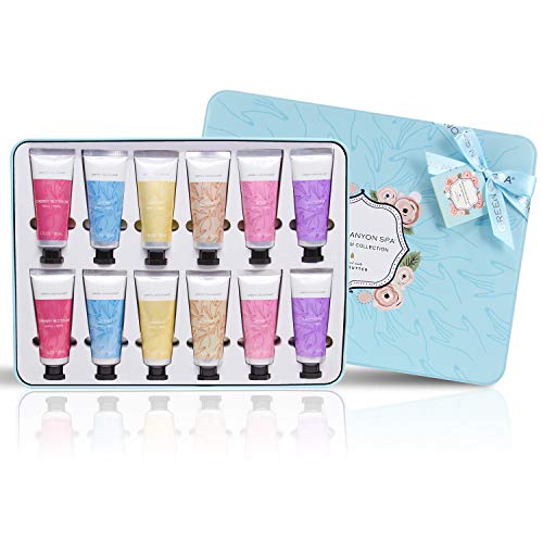Green Canyon Spa Hand Cream Gift Set for Women Mothers Day Gift Sets 12pc Shea Butter Hand Lotion with Travel size Moisturizing and Fast-Absorbing