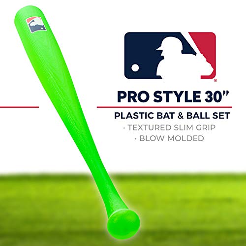 Franklin Sports Plastic Baseball Bat and Ball Set MLB Kids Plastic