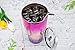 DYNAMIC SE 30oz Tumbler Double Wall Stainless Steel Vacuum Insulated Travel Mug with Splash-Proof Lid Metal Straw and Brush (Fuchsia and Purple, 30oz)