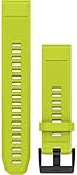 Garmin QuickFit 22 Watch Band Amp Yellow Silicone, One Size