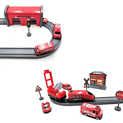 DSHMIXIA Battery Operated Train Set for Kids Electric Train Sets Toys for 3 Year Old Boys 47 8