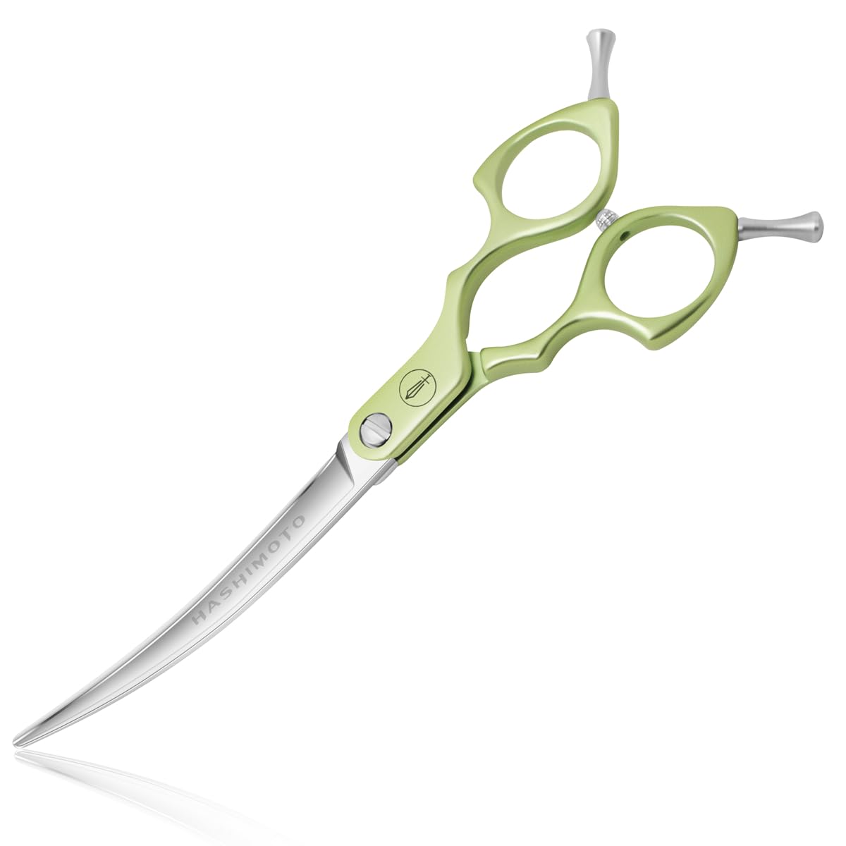 HASHIMOTO Curved Dog Grooming Scissors, Extremely Light Weight, 6.5 inch, 30 Degree Curved Blade, Matt Surface — image 1