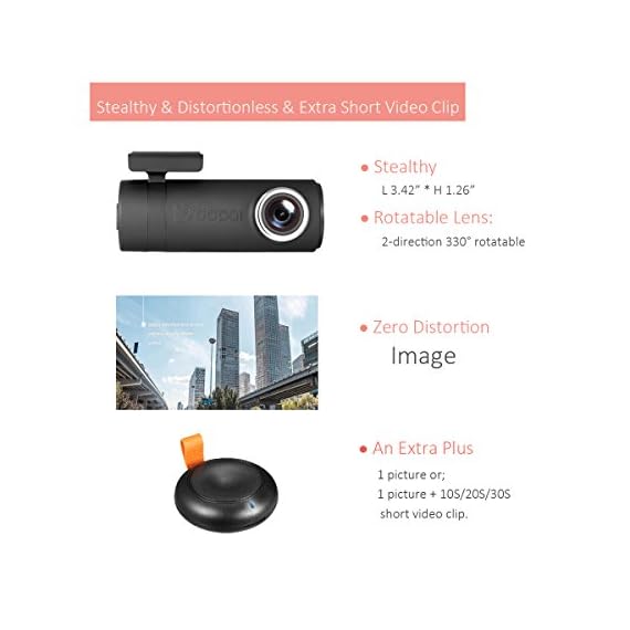 DDPai Mini2P WiFi Dash Cam With Distortionless Lens 1440P 2K Car Camera With Builtin