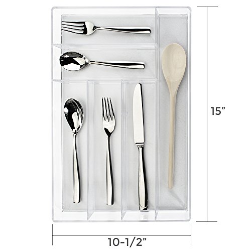 Clear Plastic Silverware and Utensil Organizer - Thumbnail 5