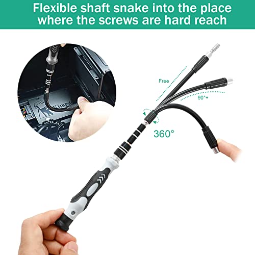 [2022 Upgraded] AXTH 115 in 1 [Military-Grade] Precision Screwdriver Set Professional Magnetic Repair Tool Kit for Phone, Computer, Watch, Laptop, Xbox, Macbook, Game Console, Eyeglass, Electronic