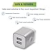 X-EDITION USB Wall Charger, Dual USB 2.1Amp Plug Wall Charger Power Adapter Charging Block Cube for iPhone 8/7/6 Plus X, iPad, Samsung Galaxy S5/S6/S7 Edge, LG, Nexus, HTC, Motorola (Gray) 3-Pack