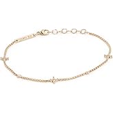 Zoe Chicco Women's 14k Gold Quad and Floating Diamond Station Bracelet, 14k Yellow Gold, One Size