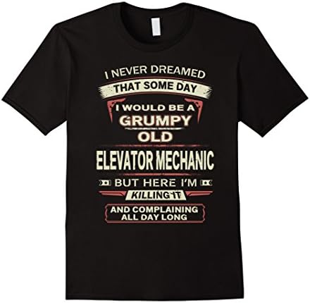 Men's Elevator Mechanic T-shirt Medium Black