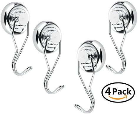 Ninth Five Swivel Swing Magnetic Hooks, 50lb Strong Heavy Duty Neodymium Magnet Hooks - Use for Home Kitchen Office Garage Outdoor Hanging(4 Pack)