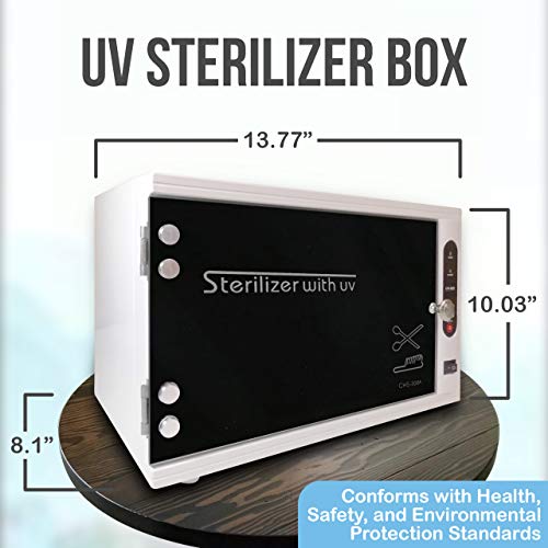 [PROFESSIONAL] Sterilizer for Salon, UV Sanitizer Box, Sterilizer Machine Ultraviolet Tool Sterilizer Cabinet Medical Sterilizer Stainless Tray - Thumbnail 3