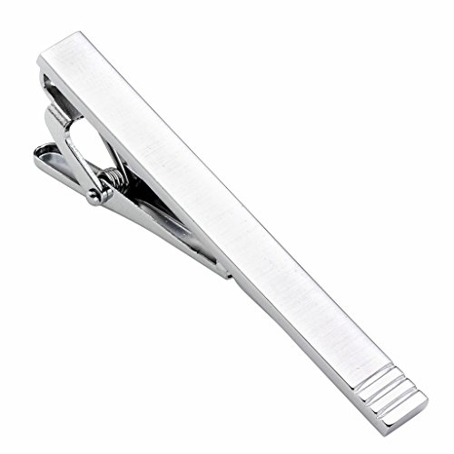 PiercingJ Stainless Steel Exquisite GQ Classic Tie Bar Clip, 2.3 Inches