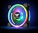 Thermaltake Riing Trio 140mm Circular 12 LED RGB High Static Pressure Radiator Fan TT Premium Edition Case Fans - 3 Pack CL-F077-PL14SW-A