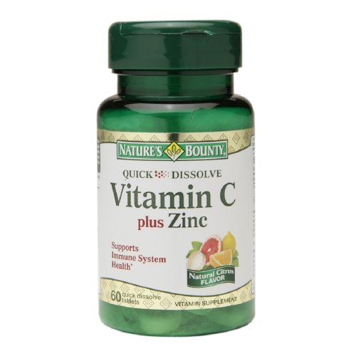 Nature's Bounty Quick Dissolve Vitamin C plus Zinc, Tablets