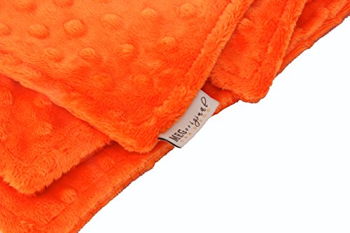 MEG Original Minky Dot Baby Blanket, Double-sided Orange 387
