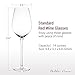 Hand Blown Crystal Wine Glasses - Bella Vino Standard Red/White Wine Glass Made from Crystal Glass, Perfect for Any Occasion, Great Gift, Set of 2, Clear (Red wine glasses)