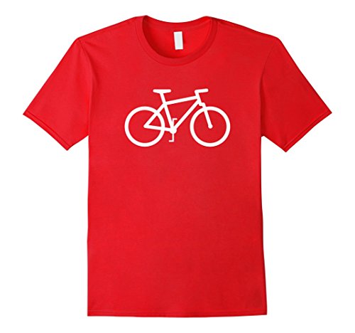 Men's Mountain Bike Icon MTB Downhill Sports Cyclist T-shirt Large Red