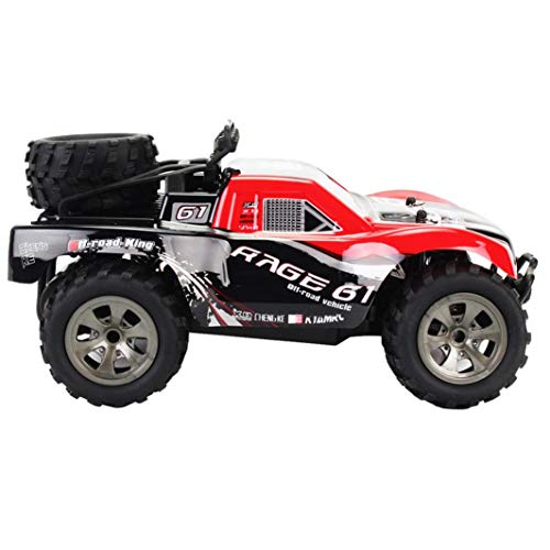 1:18 2WD RC Car,High Speed Racing Off Road Vehicle Toy Remote Control Car for Adults + Kids (1885-A Red) - Thumbnail 4