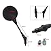 Triclicks Motorcycle Rear View Side Mirrors Folding Round Mirrors For Harley Suzuki Yamaha Honda Kawasaki ATV Electric Bicycles Scooters w/ 8mm and 10mm Thread, Black