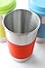 Kids and To-Go Stainless Steel Cups with Silicone Straws, 16 oz (1 Pint) - Set of 4