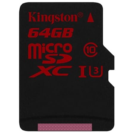 Kingston SDCA3/64GB - Tarjeta de Memoria microSDHC/SDXC de 64 GB (UHS-I U3, 90R/80 W, SDCA3, con Adaptador SD)