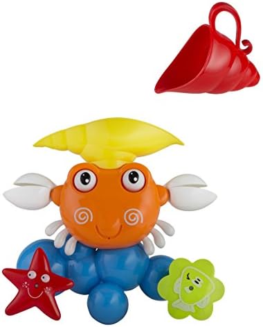 Mix Maxx Cute Crab Animal Bath Toy with Suction Cup, 100% Water-Proof, Fun Stimulation for Baby During Shower Time