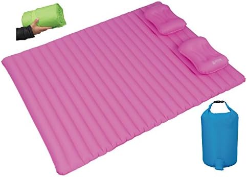 Himalaya Outdoor Sleeping Pad Double | Ultralight &amp; Extra Thick | Free Dry Bag | R-Value 3.9 | For Camping, Backpacking, Hiking, Winter (Pink, Double)