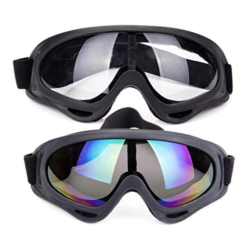 Unisex Pilot Motorcycle Goggles Ski Snowboard Anti-UV Anti-fog Protect Safety Glasses - Thumbnail 7