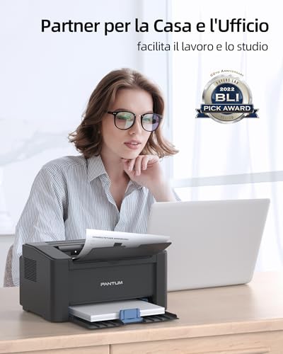 PANTUM P2502W Wifi Laser Printer, Black and White, 22 ppm, USB, Compact Single Function for Home Small Office