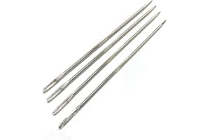 HLARTNET 6 pcs 12 Inch Extra Long Upholstery Needles 3mm, Large Eye Hand Sewing Needles for Home Crafts Projects Doll Making, Tufting Pillows Cushions Webbing Carpet Leather Canvas Repair Stitching