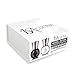 Brushed Stainless Steel Salt Mill and Pepper Grinder Set With Round Glass Globes - Isa Cucina