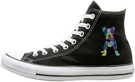 Puppy Graffiti Pop-Art Rainbow Colors Unisex Hi-tops Canvas Shoes Unisex Canvas Shoes
