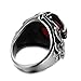 eejart 316L Stainless Steel Cross Rings for Men Inlaid Cubic-Zirconia with Vintage Engraving Pattern Jewelry Fashionable Gothic Mens Rings