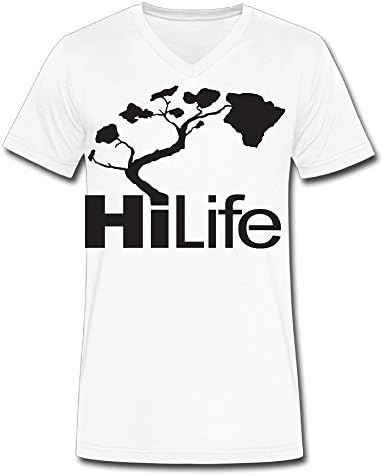 V Neck Male Hi Life Hawaii Hi Life Hawaii Graphic Design Colleges T-shirt