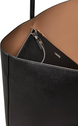 Cabas Sac Femme Foil Logo Pochette Amovible, Noir (Black/Toasted Coconut), Taille Unique