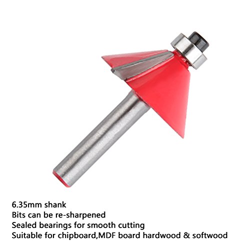 QLOUNI 15 Pcs Router Bits Set Tungsten Carbide Tipped Milling Cutter 1/4" Shank with Wood Case and Micro Wrench
