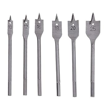 Generic 6PCs High Speed Steel Wood Drill Bit Set Hole Saw Cutter Woodworking Tools for Wood Drilling