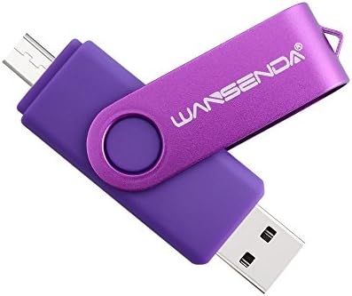 Wansenda OTG USB Flash Drive 16GB USB 3.0 (D100-Purple-1PC)