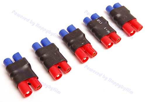 Pack(5) New 3.5MM Bullet to Female EC3 Adapter Ultra Compact for RC Super Tigre