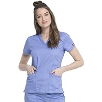 Dickies womens V-neck Top Medical Scrubs, Ceil, XX-Small US