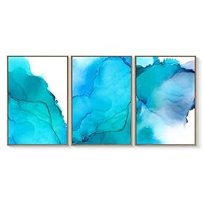 Floating Framed for Living Room Bedroom Abstract for x3 Panels