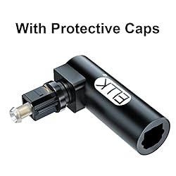 Optical Audio Adapter, EMK [2-PCS] 90 Degree Fiber