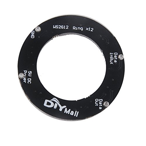 DIYmall 12 Bits 12 X WS2812 5050 RGB LED Ring Lamp Light with Integrated Drivers