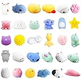 30 Pcs Mochi Squishies Toys, Cute Kawaii Rabbit Cat