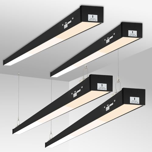 Photo 1 of **DIRT**DAKASON 8FT LED Linear Light, 8Foot LED Shop Lights 100/80/60W 3/4/5000K CCT Selectable, 8Feet Commercial Bay Lighting Fixture for Office, Workshop, Gym, Market, Flush Mount Suspended ETL 4 Pack