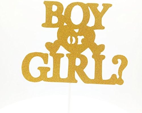 Paity Boy or Girl Cake Topper Baby Shower Cake Topper Gender Reveal Cake Topper Gender Reveal Decor Baby Shower Decor Oh Baby Oh Girl,Oh Boy 2 Counts