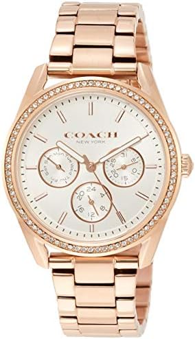 Coach 14503267 Preston Silver Dial Multifunction Women’s Watch Parallel Import Goods Pink Gold