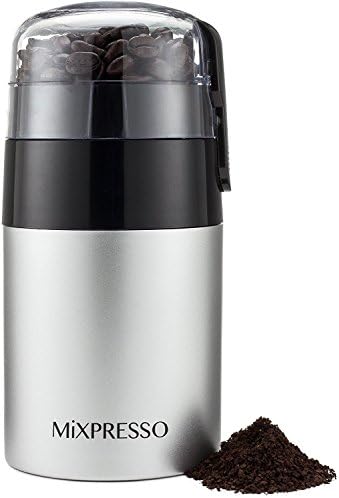 Coffee Bean Grinder - Electric Blade Grinder - by Mixpresso (3 oz, Stainless Steel)
