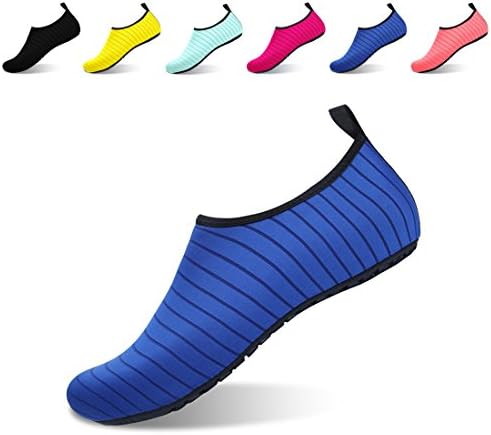 Queyue Womens Mens Water Shoes Lightweight Barefoot Quick-Dry Aqua Socks for Swim Beach Surf Yoga Exercise