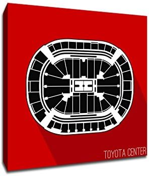 Ultramurals NBA Seating Map Canvas, Houston Rockets - Toyota Centre, 16x16