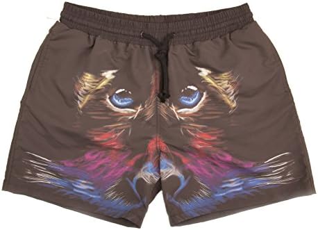Mucha Men Swimwear Volley Swim Trunk :: Men's Board Shorts With Pockets :: Runner Sports Surf Shorts (Large, Black Panther)